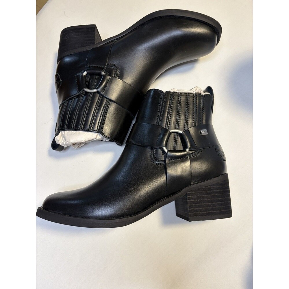 Musse & Cloud Women 8 (39) Ankle Black Boots Western Vibe Coastal Cowgirl New